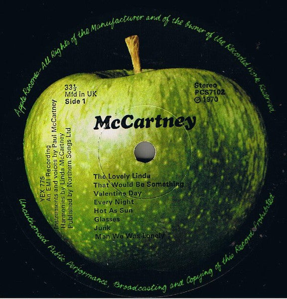 Paul McCARTNEY★McCARTNEY UK Apple オリジナル McCartney – ParSonics Studio